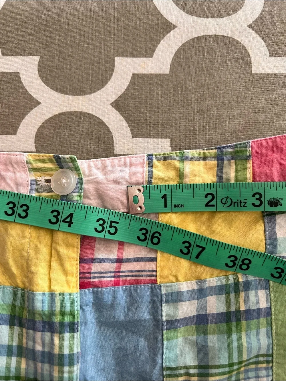 Women’s Pastel Patchwork Cotton Shorts - Picture 4 of 4